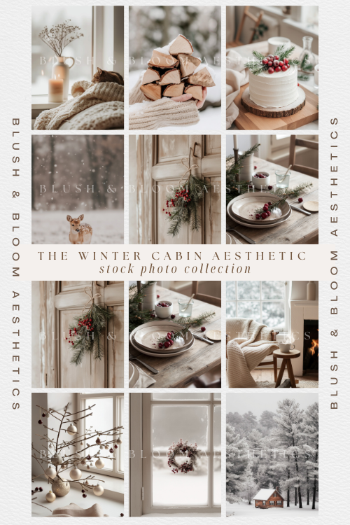 Cozy Elegance: Elevate Your Content with “The Winter Cabin Aesthetic Stock Photo Collection”